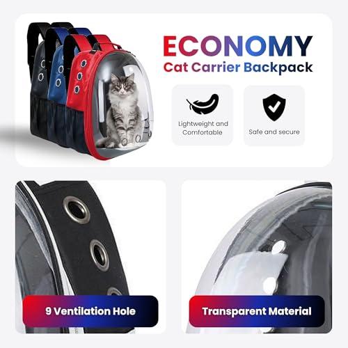 Image of Buraq Astronaut Lite Pet Carrier Backpack, Designed with Breathable Space, Ventilated Cat Bag, Comfortable Cat Carrier for Outdoor Use