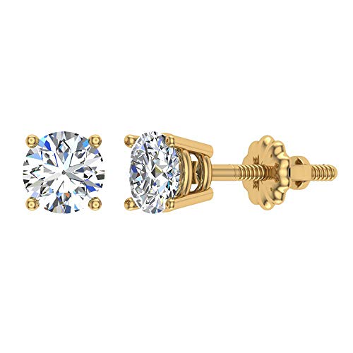 Diamond Stud Earrings for Women 14K Gold 1/6 Ct T.W.