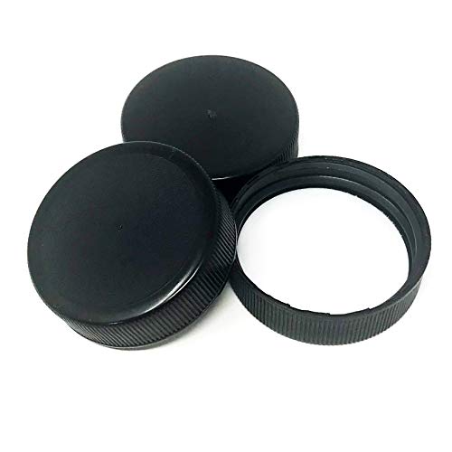nicebottles Screw Caps, 38/400, Black - Pack of 20 - Compatible 12oz Beverage/Sauce and Gallon Jugs