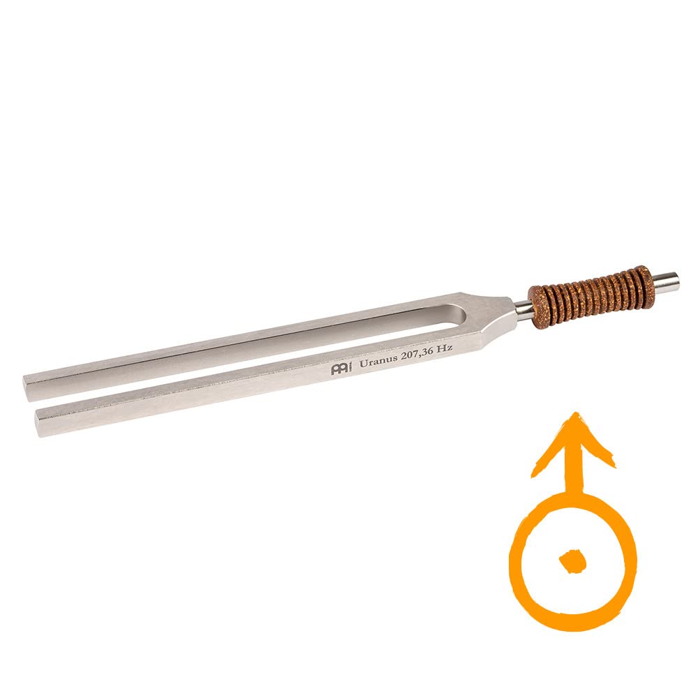 Sonic Energy Planeten Therapie Stimmgabel, Uranus (TTF-U) | 207,36 Hz, Ton Gis3, 21,2 cm lang, 114 g, in Deutschland gefertigt, inkl. Hülle, vernickelter Stahl, Korkgriff