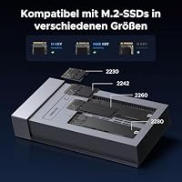 UGREEN 40Gbps Festplatten Dockingstation,NVMe Dual Bay und Offline-Klonen – Ansicht 6