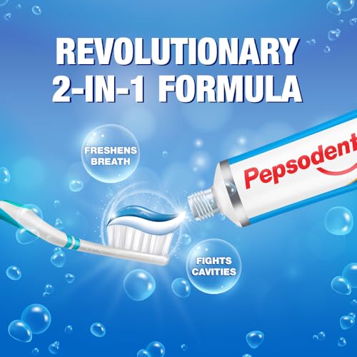 Image of Pepsodent 2-in-1 Toothpaste 80G ||First in India Paste + Gel formula || Helps prevent cavity + Freshens breath 450G (150G*3)