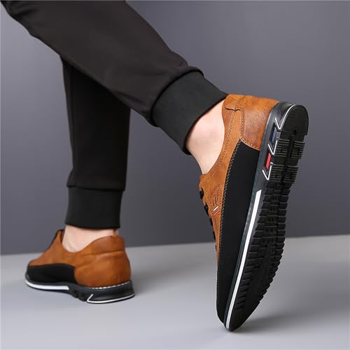 Veslexth Men Casual Business Shoes Lace Up Adjustable Loafers Driving Working Walking Party Formal Oxfords3