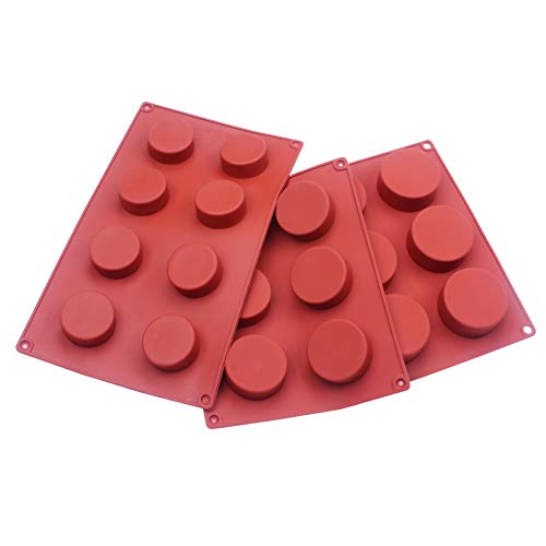 BAKER DEPOT 6 Holes Cylinder Silicone Mold For Cupcake Oreo Handmade soap jelly
