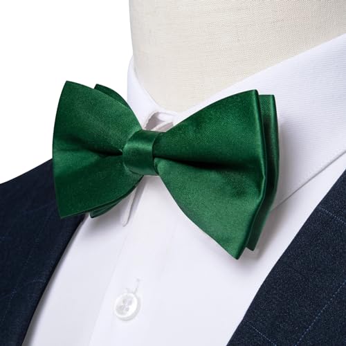 Set de corbata de moño de seda preanudada para fiesta miniatura 4