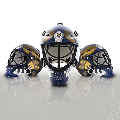 Franklin Sports Eishockey-Sammelartikel Torwart-Helm mini, Design: Logo Einer NHL-Mannschaft, Unisex, 7784F30, Navy, Einheitsgröße