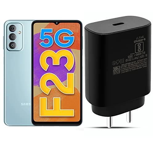 Image of Hoerrye Original 25W Charger Adapter Compatible with Samsung Galaxy F23 5G Cellular Phone USB-C Super Fast Travel Charging Adaptive Quick Speed Adaptor 25 Watt Support For Galaxy Mobile-Black