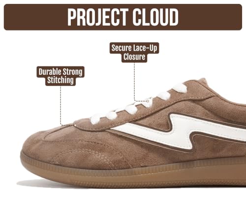 Image of Project Cloud Non-Slip Fashion Sneakers for Women, Lace-Up Shoes | Memory Foam Insole Trendy Womens Footwear - Comfortable Casual Womens Sneakers - Stylish Shoes Women Breathable Footwear