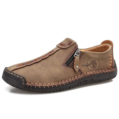 Mens Loafers Outdoor Lightweight Breathable Comfort Classic Hand Stitching Office Walking Driving Shoes