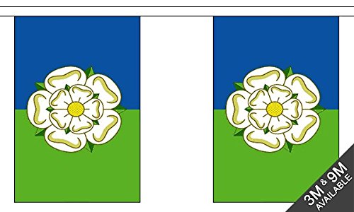 Flagtex East Riding of Yorkshire Fabric Bunting – 3m with 10 Flags – Premium Indoor & Outdoor Decoration — image 1