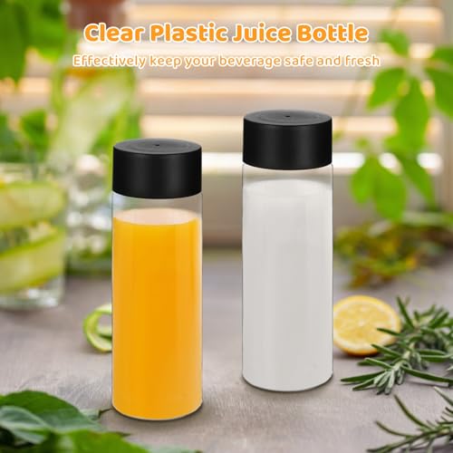 24 Pcs Sensory Bottles Empty - Clear Empty Sensory Bottles with Caps, Leak-proof Water Bottles, Reusable PET Plastic Liquid Containers for Milk, Beverage, 12 oz2