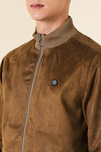 Image of Allen Solly Men's Polyester Modern Stand Up Collar Casual Jacket, Standard Length