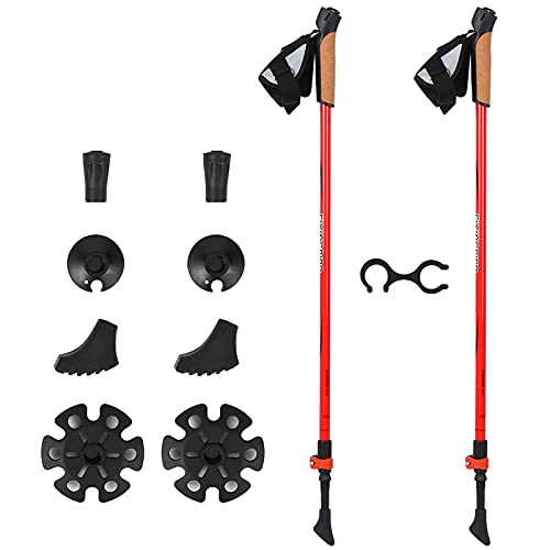 2 Pack Adjustable Trekking Poles Ultralight Carbon Hiking Pole Walking Sticks Tungsten Tips 2 Pack Adjustable Trekking Poles Ultralight Carbon Hiking Pole Walking Sticks Tungsten Tips Quick Flip-Lock
