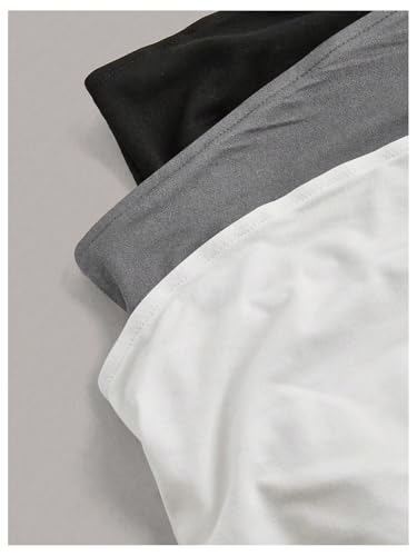 SOLY HUX Women's Plus Size 3 Packs Tube Tops Ruched Strapless Bandeau Slim Fitted Crop Tank Top4