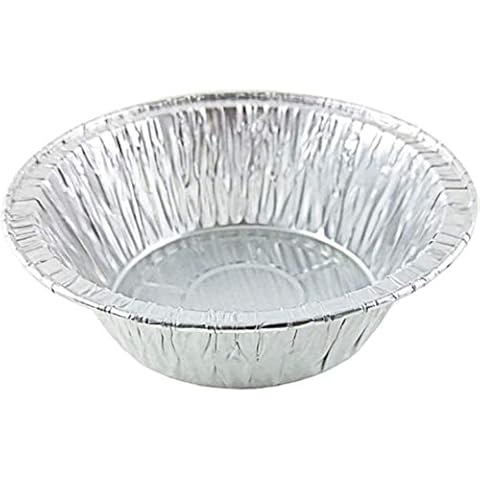 Durable Packaging 5 3/4" Deep Aluminum Foil Chicken Meat/Pot Pie Pan 50/Pk -Disposable Baking Tins (pack of 50) Cover
