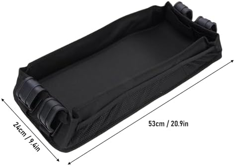 FTVOGUE Baby Stroller Tray Oxford Cloth Stroller Snack Tray 20.9 X 9.4in with Cup Holder Storage Toy Space Flexible Silicone Arm Gripper for Toddlers Infant Travel - 1