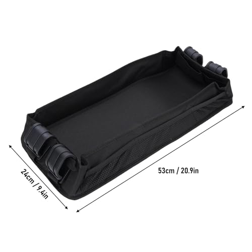 FTVOGUE Baby Stroller Tray Oxford Cloth Stroller Snack Tray 20.9 X 9.4in with Cup Holder Storage Toy Space Flexible Silicone Arm Gripper for Toddlers Infant Travel