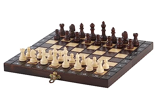Jeu de échecs dame et backgammon 3en1 en bois de 28x28 cm