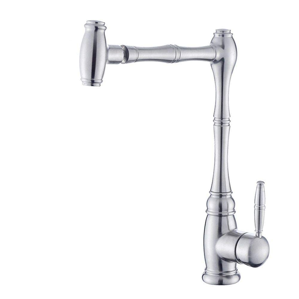 Robinet de cuisine mélangeur eau chaude et froide en inox durable