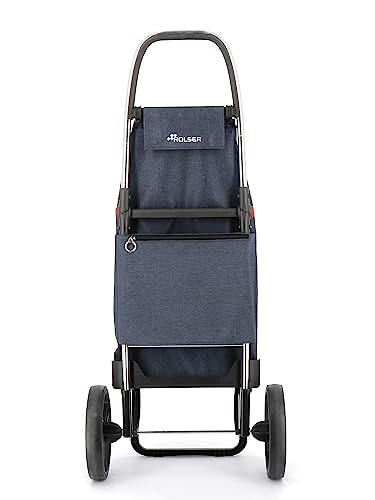 Klappbarer Einkaufstrolley Rolser I-Max Tweed 2 Große Räder - Marino – Bild 5