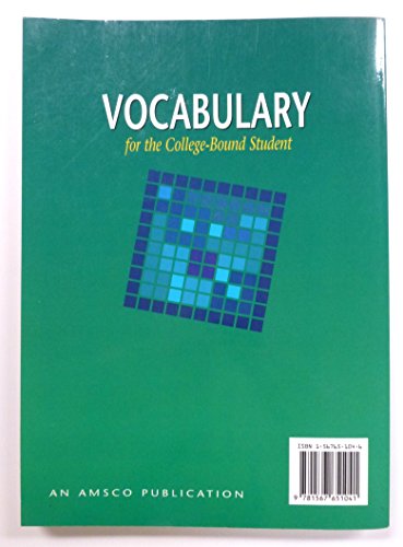 Vocabulary for the College Bound Student 1567651046 Book Cover