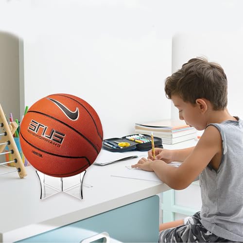 Ballhalter,Fußball Display Ständer Acryl Basketball Ständer Rugby-Ball Ballständer Klarer Fußball Ballaufbewahrung Regal mini halterung Volleyball Halter Sport Ball Vitrine für Heimschule(Schwarz)