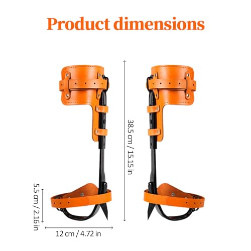 Image of Tree Climbing Gear, Tree Climbing Spikes, Tree Climbing Gear with Adjustable Climbing Straps and Steel Core Flip Line, Rock Climbing Kit with Triple Lock Lanyard Adjuster