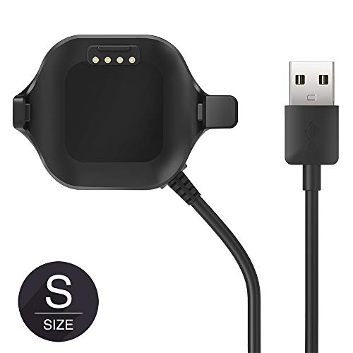 TUSITA [Tamaño pequeño] Cargador para Garmin Forerunner 25 Reloj GPS [Versiones de mujeres]- Cable de carga USB Clip 100cm - Accesorios de Fitness Tracker