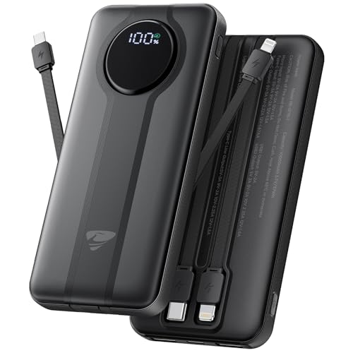 Aioneus Portable Charger, 10000mAh Power Bank with Built in...