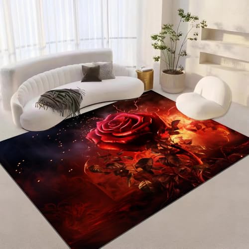 Tapete Decorativo con Diseño de Llama Brillante 3x5ft miniatura 2