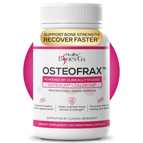 Healthy Bones Co. OsteoFrax Bone Health Supplement for Women - Cissus Quadrangularis & OsteoCaf Vitamin D3 & K2 MK-7 Supports Bone Wellness 4-Phase Bone Support Formula