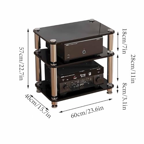 Centro de entretenimiento de esquina y mueble AV negro para soporte de audio 3