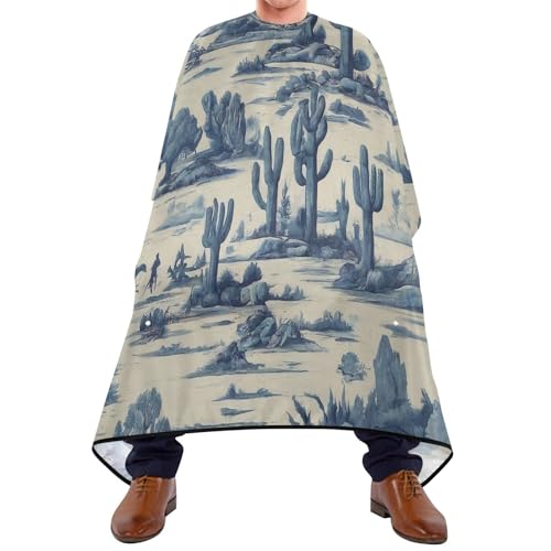 Kigai Vintage Pattern Hair Cutting Cape for Men & Women Waterproof Barber Cape Professional Hairdressing Salon Styling Apron with Adjustable Closure Snap