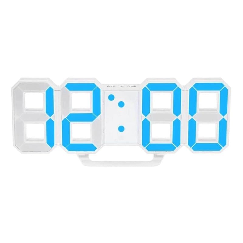 Image of 3D LED Digital Alarm Clock, Blue, Pack of 1