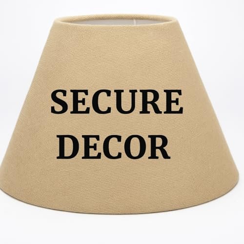 Image of Natural Jute Conical Lamp Shade with Cotton Fabric for Table and Floor Lamps - Handcrafted Rustic Decor Accent - Eco-Friendly and Durable Fits Standard Lamp Holders, Classic Design