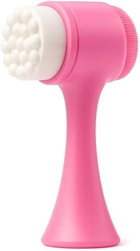 Escova Facial Limpeza 2 em 1 Massageador (Rosa)