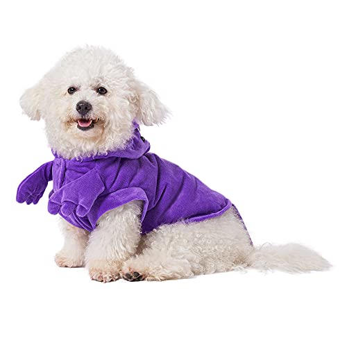 Yoption Dog Cat Purple Dinosaur Pet Costumes, Halloween Pet Puppy Cosplay Dress Hoodie Funny Clothes (L) #TOP3