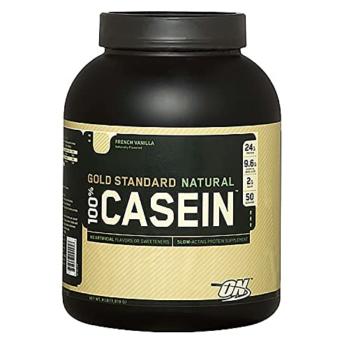 Optimum Nutrition Gold Standard 100% Micellar Casein Protein Powder, Naturally Flavored French Vanilla, 4 Pound (Packaging May Vary)