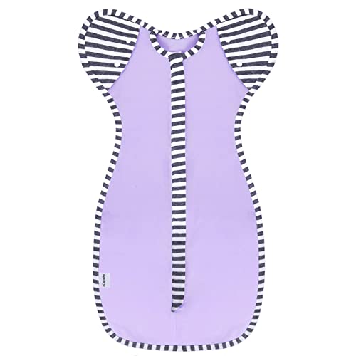 Image of aQuooky Baby Blanket Sack with Arms Free Design,Transition to Arms Free Wearable for Newborn Girl and Boy, Small 0-3Months, Purple Color