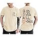 Lytiarul Christian God Over All Things Shirt for Men Jesus Religious Shirts Faith Bible Verse Tshirt Cross Graphic Tee Top(Apricot,M)