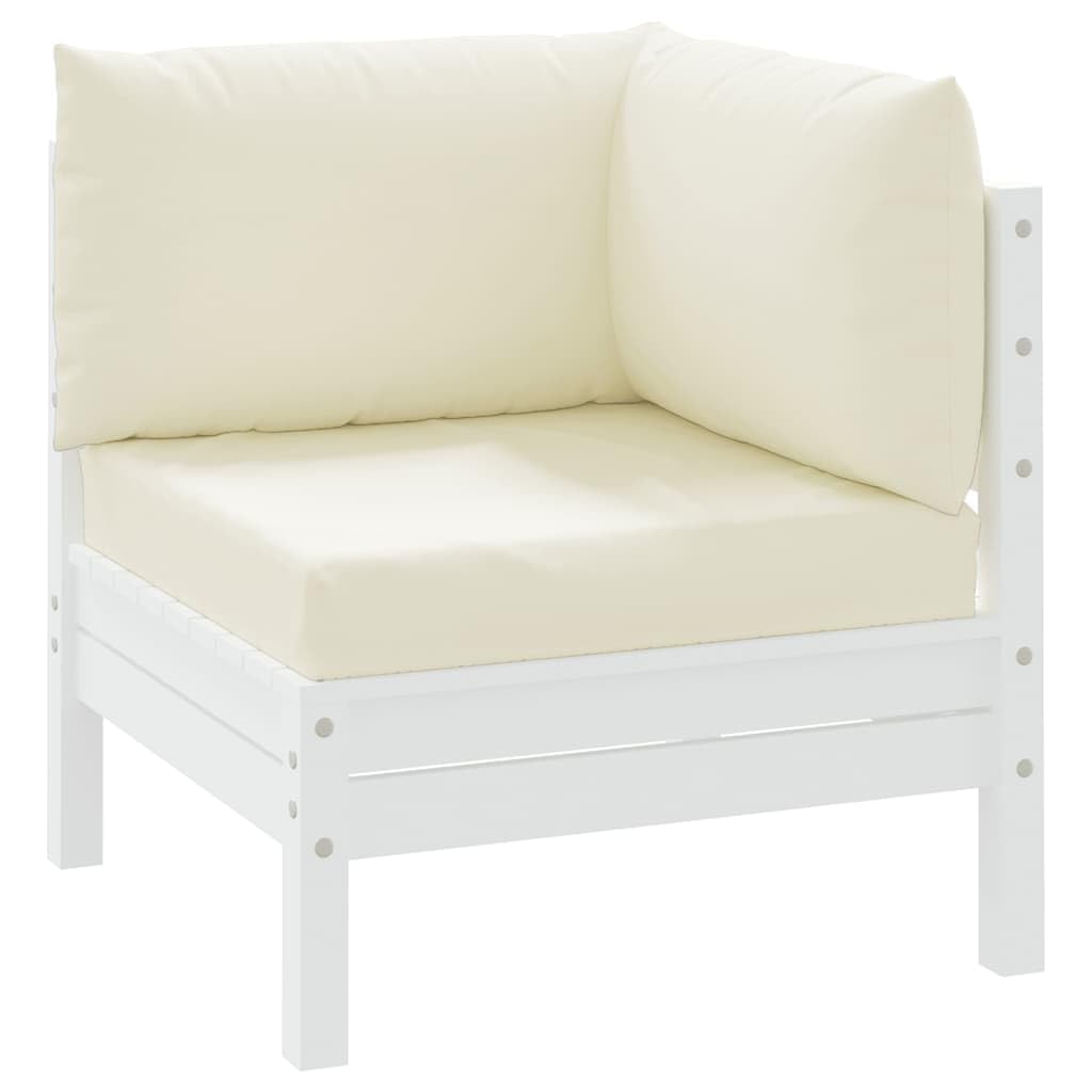 Cojín para palé de 3 piezas, color crema de tela Oxford, impermeable y resistente a las arrugas, relleno de fibra hueca y fibras de espuma para una comodidad óptima, ideal