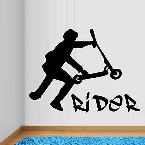 Scooter Trick " Boy " (Custom Name) Children ~ Wall Decal, 20" X 30" #TOP5