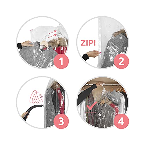 Sacs de rangement sous vide à suspendre Compactor M+L pour placards - 5