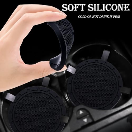 Portavasos para carro de silicona negro 2 pcs miniatura 4