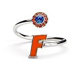 Stone Armory University of Florida Ring | Florida Gators Ring - Orange Block F with Crystal |...