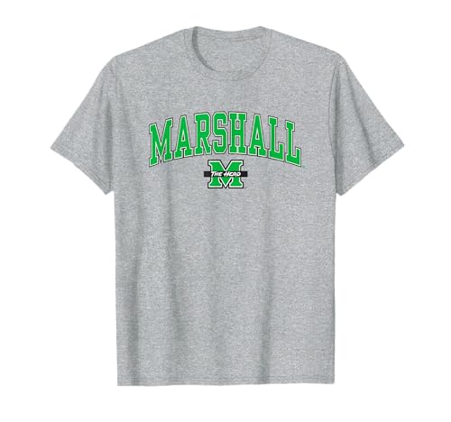 Marshall Thundering Herd Arch Over Heather Gray T-Shirt