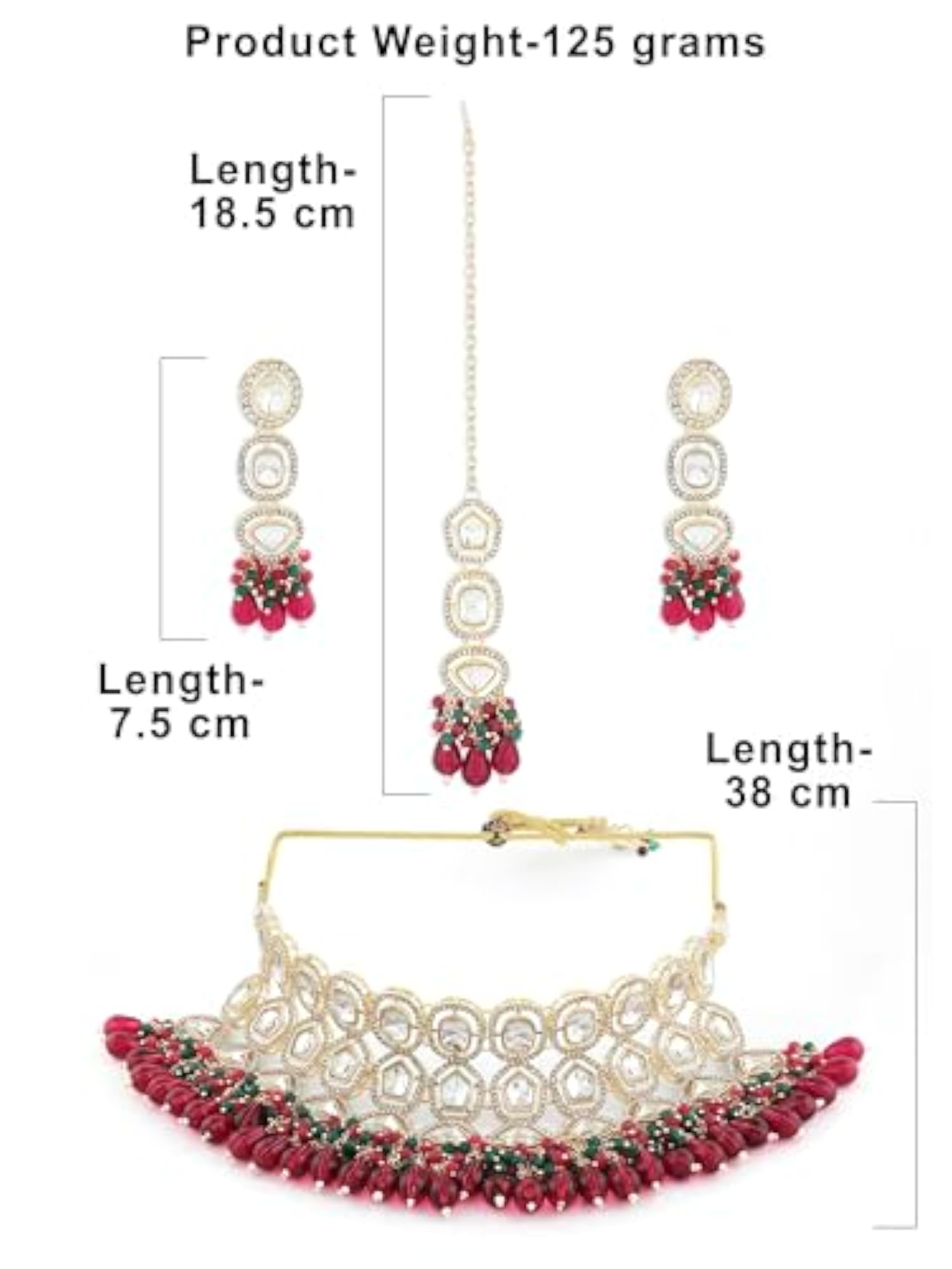 Green Crystal Cluster Bridal Jewelry Set