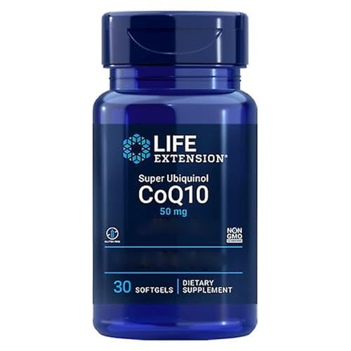Life Extension, Super Ubiquinol, Enhanced Mitochondrial Support, 50mg, Kaneka Ubiquinol, 30 Cápsulas blandas, Testado en Laboratorio, Sin Gluten, Sin Soja, No GMO