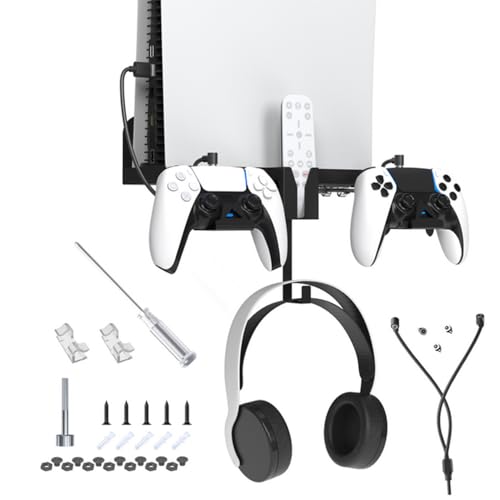 �Ǌ|�� �Z�b�g Playstation 5 pro/PS5 Slim/PS5 �Ή� �E�H�[�� �}�E���g �{�̂ƃR���g���[���[�ƃw�b�h�Z�b�g���[�z���_�[ ���b�N �w�b�h�z���X�^���h �����R�����[ 2�䓯���[�d,2024 Playstation 5 pro�f�B