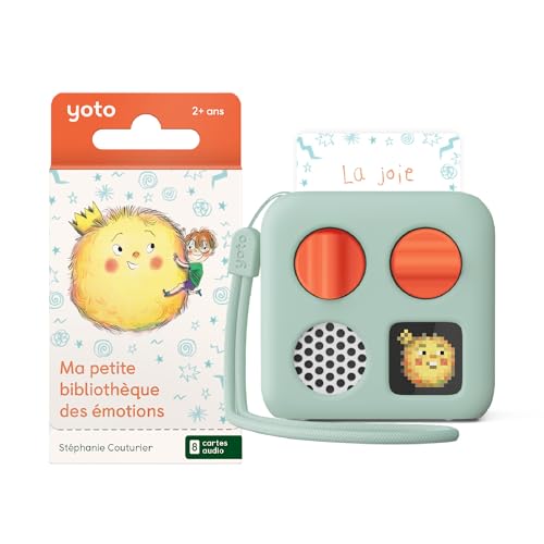 Boîte à histoires Yoto Mini 2024 avec Bibliothèque des émotions et housse vert d'eau
